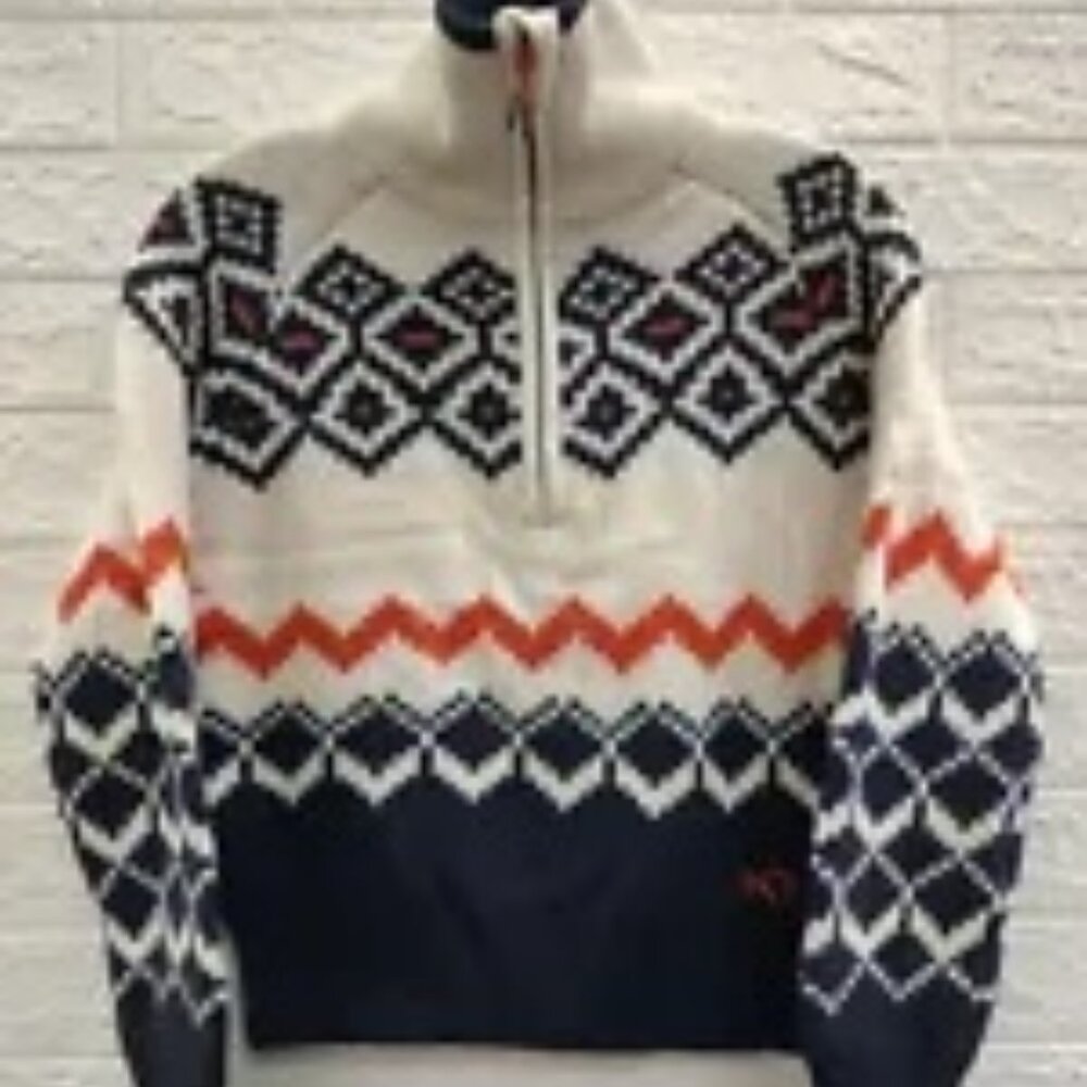 Kari Traa Agnes Knit Long Sleeve 1/4 Zip Sweater Size Small